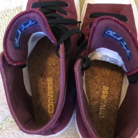 Converse Chuck Taylor High-Top Sneakers - Burgundy - Picture 3 of 4